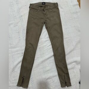 Hudson Juliette super skinny jeans with front ankle zip.